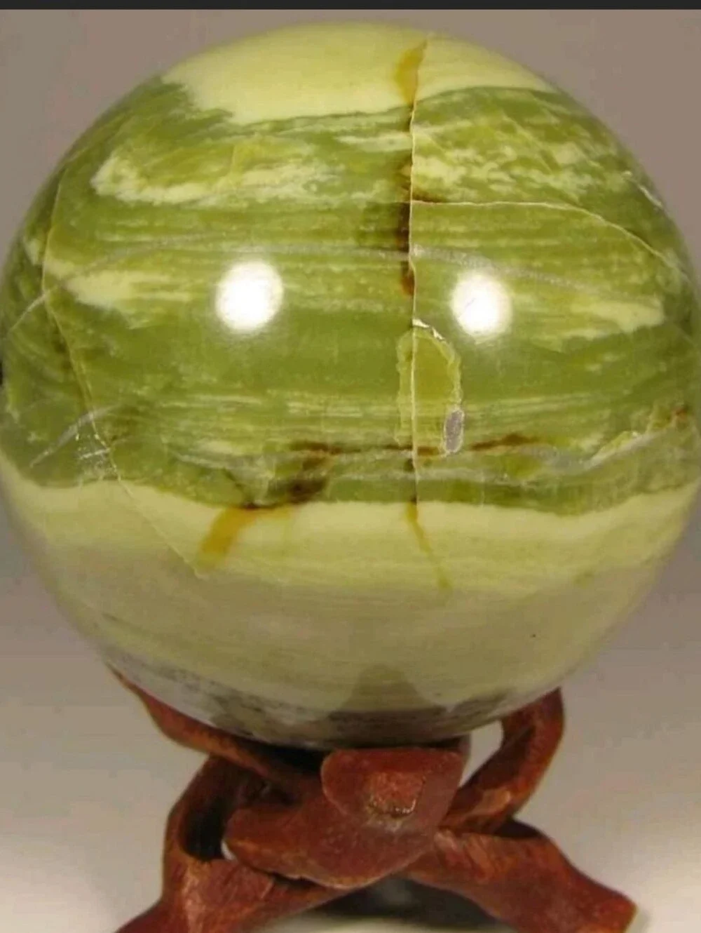 BIG 2.5-inch Indian Serpentine Statement Piece Sphere|High Grade Crystal Art NEW